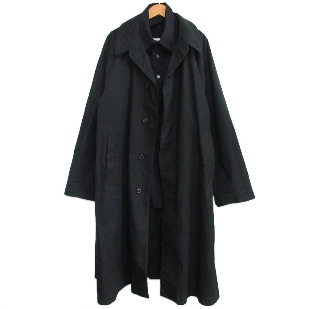 美品　Margiela 2010AW ロングトレンチコート ブラック 美品 Margiela 2010AW ロングトレンチコート ブラック - メルカリ