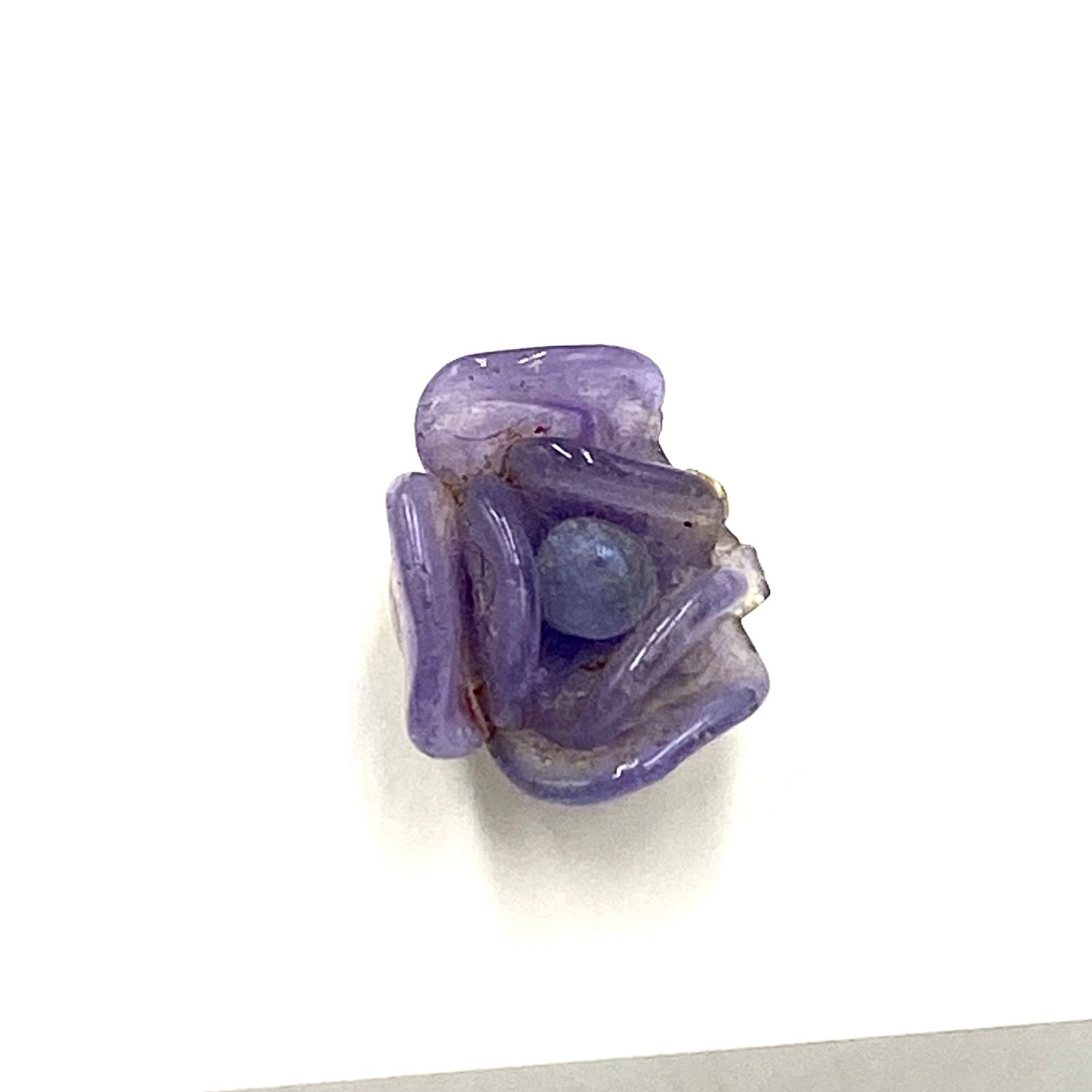 CHANEL シャネル カメリア ピアス 片耳 パープル 系 ヴィンテージ 01 A