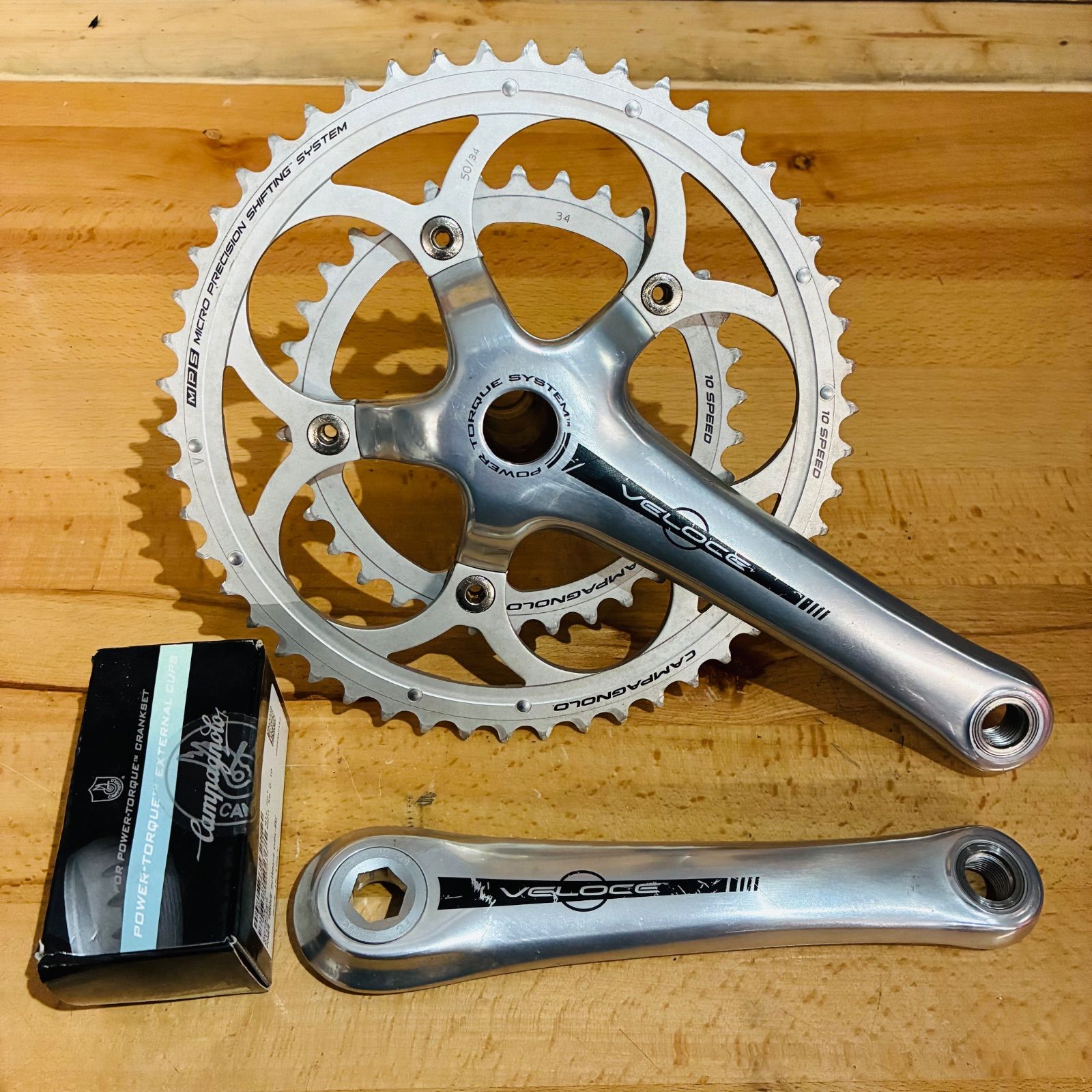 超美品⭐︎campagnolo veloce クランクセット+BB Campagnolo Veloce クランクセット Campagnolo Veloce（カンパニョーロ