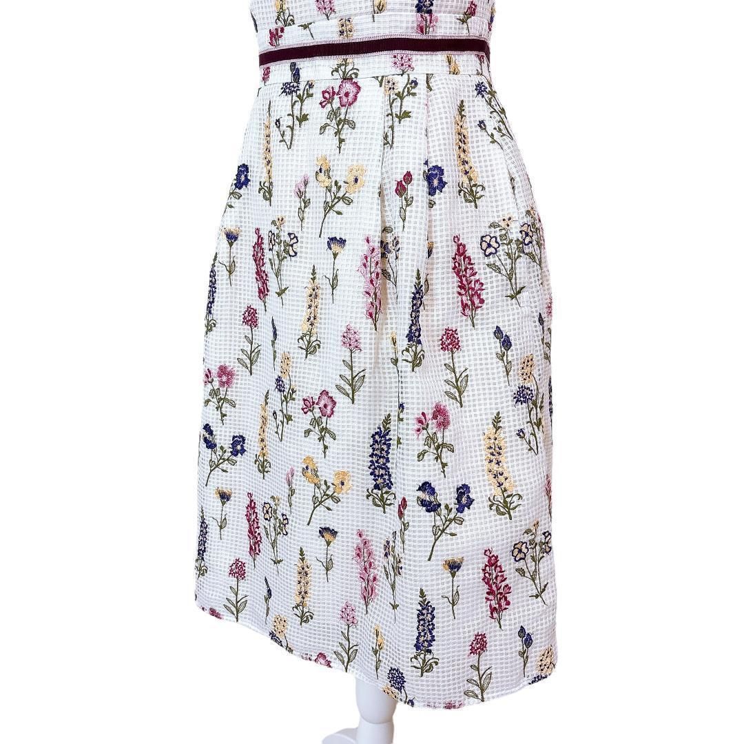 0 花柄チェック