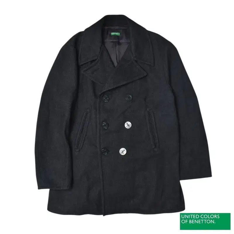 90 S ベネトン ウール ピーコート L N 1120