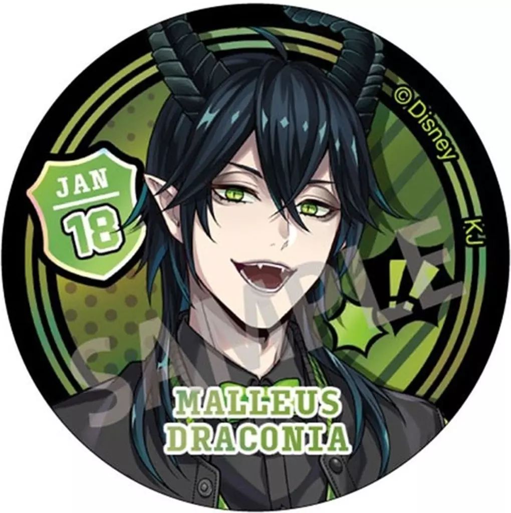 ツイステ マレウス ユニオンバースデー 缶バッジ 中古】バッジ・ビンズ マレウス・ドラコニア 「ディズニー