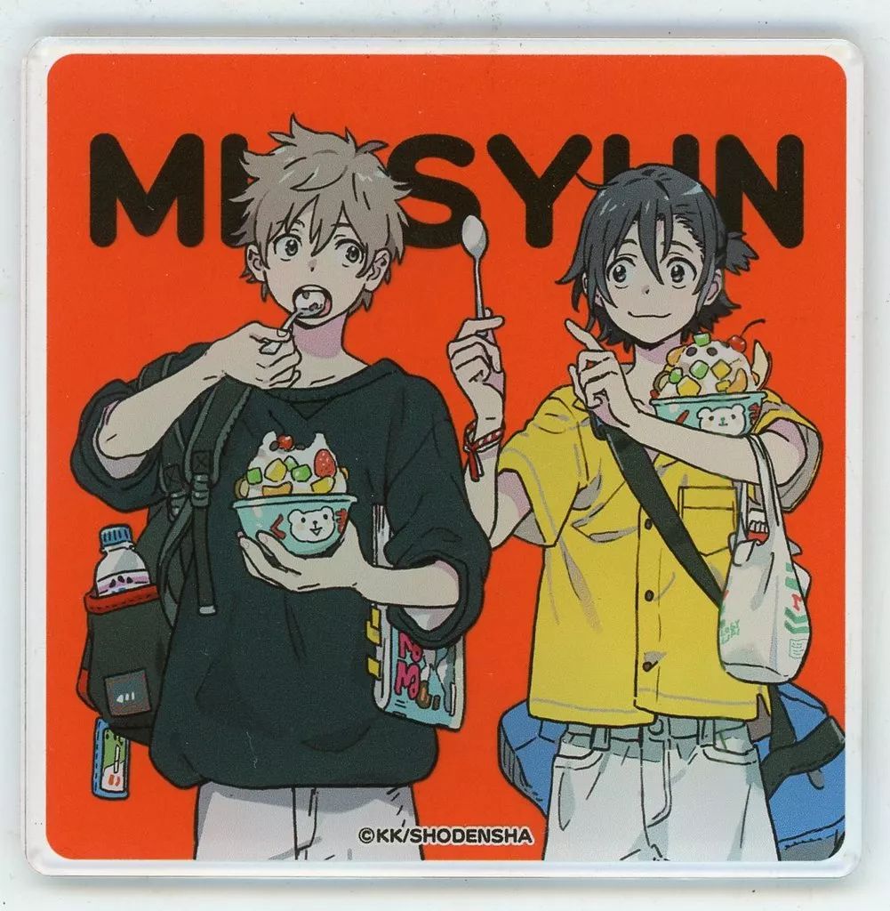 中古】コースター 橋本駿＆知花実央(エトランゼシリーズ) アクリル