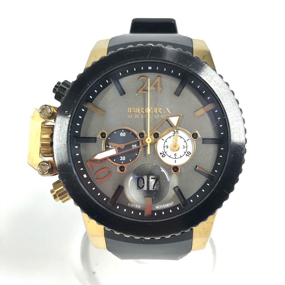 BRERA OROLOGI ブレラオロロジ 腕時計 ロゴ BRML2C48 ラバー ブラック 