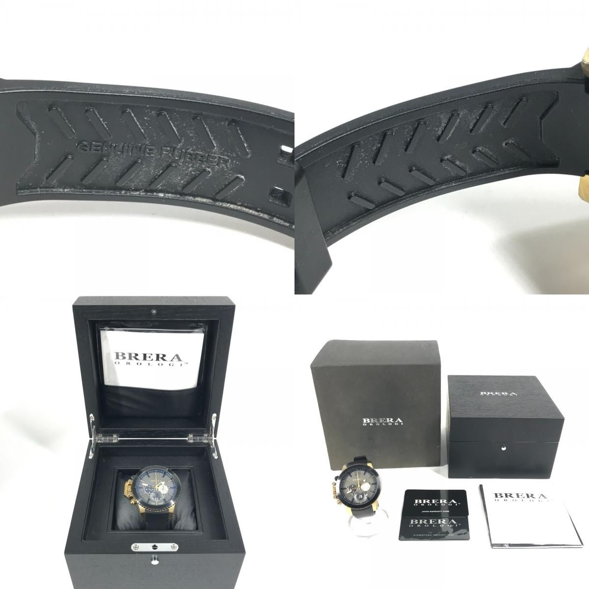 BRERA OROLOGI ブレラオロロジ 腕時計 ロゴ BRML2C48 ラバー ブラック 