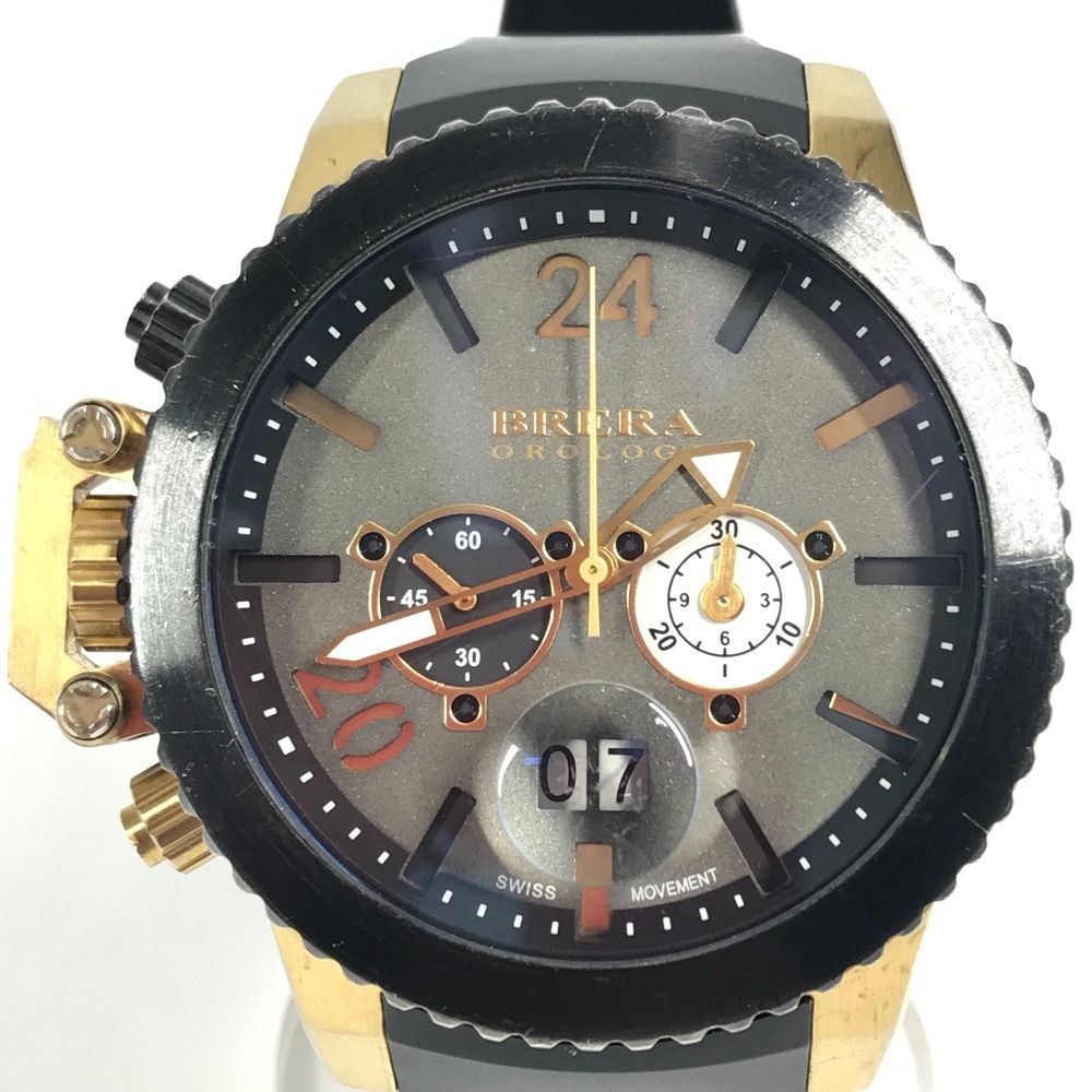 BRERA OROLOGI ブレラオロロジ 腕時計 ロゴ BRML2C48 ラバー ブラック 
