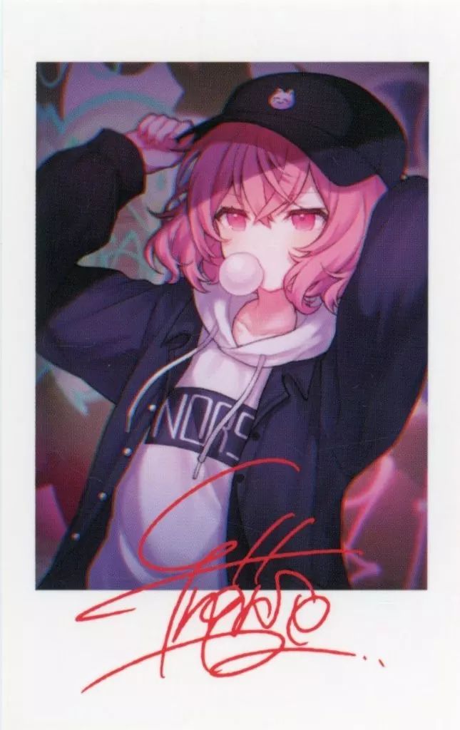 中古】キャラカード nqrse(帽子) なるせちゃんのチェキ(デジタルサイン