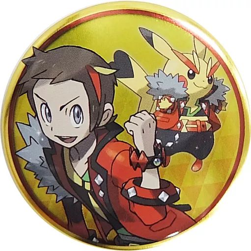 中古】バッジ・ピンズ(キャラクター) 主人公(男の子)＆ピカチュウ