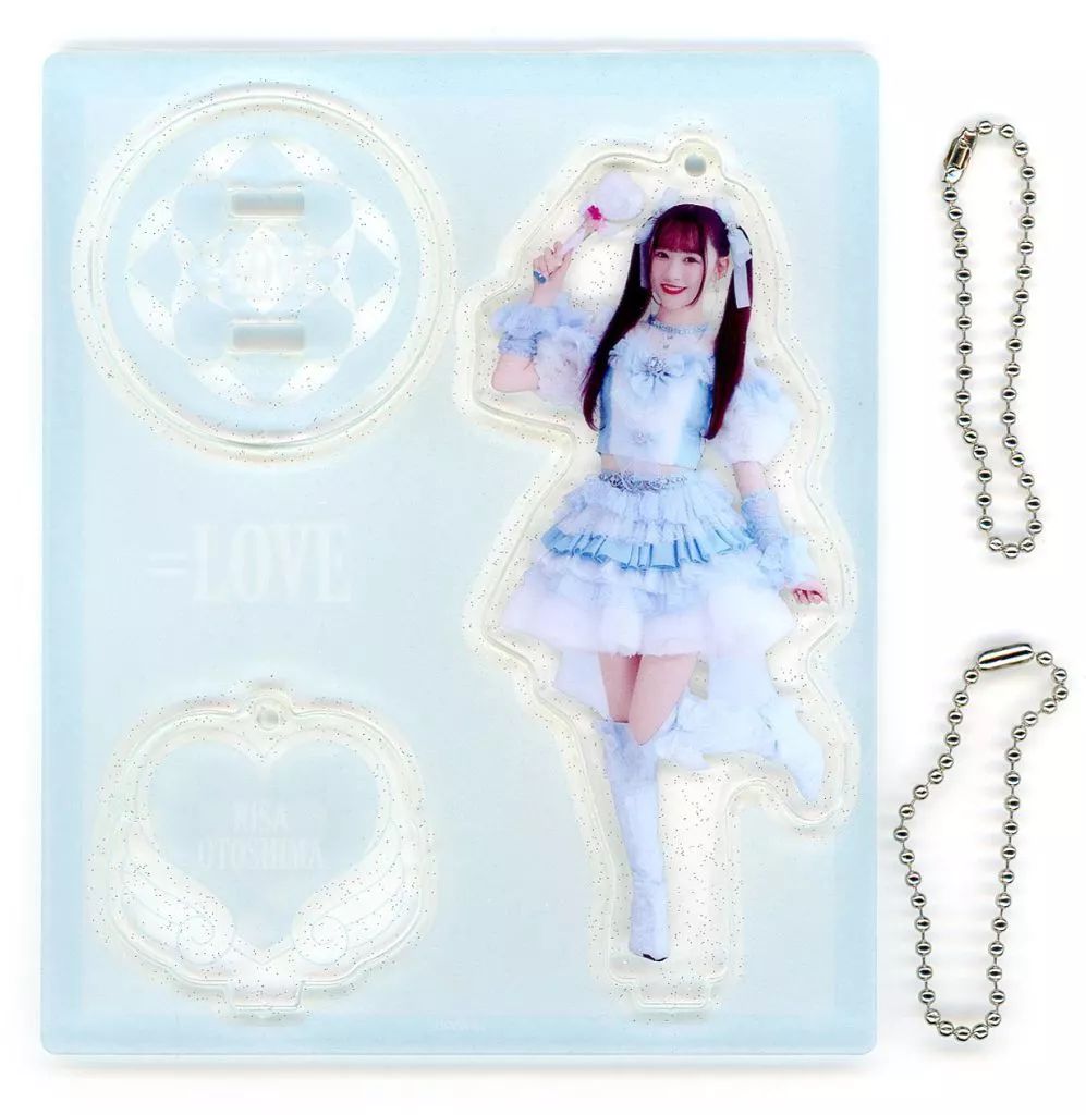 中古】キーホルダー 音嶋莉沙 ラメアクリルスタンドキーホルダー(7周年
