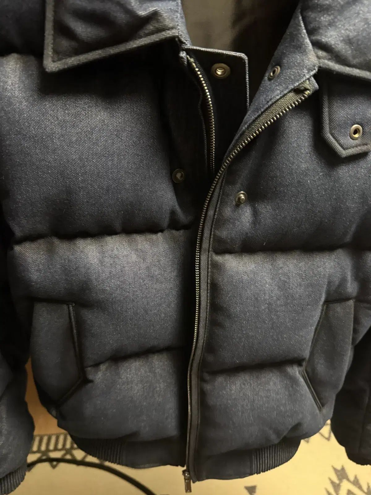 M アンジミク - オイルブラッシュド デニム ダウン 1回着用