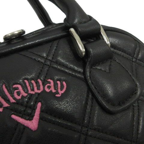 キャロウェイ CALLAWAY キルティングミニボストンバッグ ロゴ刺繍