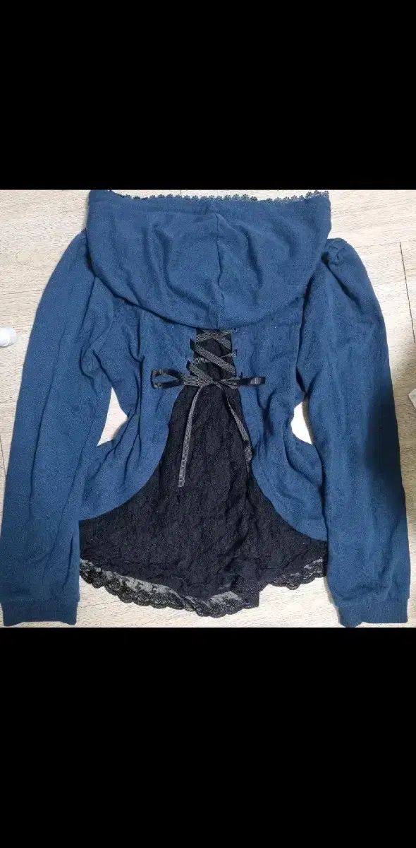 アクシーズファム ターコイズ ローズ 紐 レース フード ジップアップ ギャル ゴスロリ 森ガール