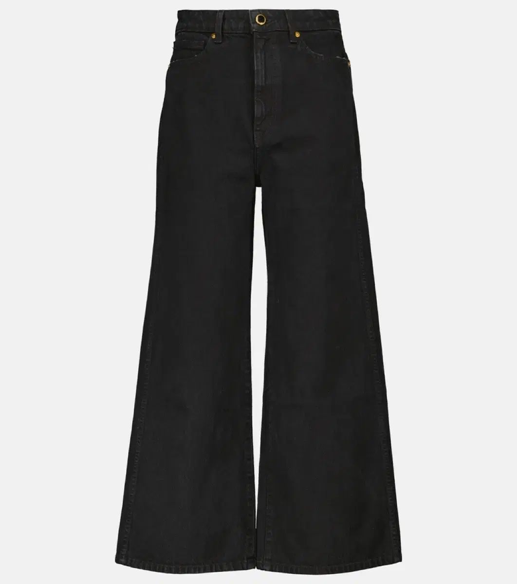  KHAITE Ella ブラック ワイド デニム 25 その他 デニム ジーンズ