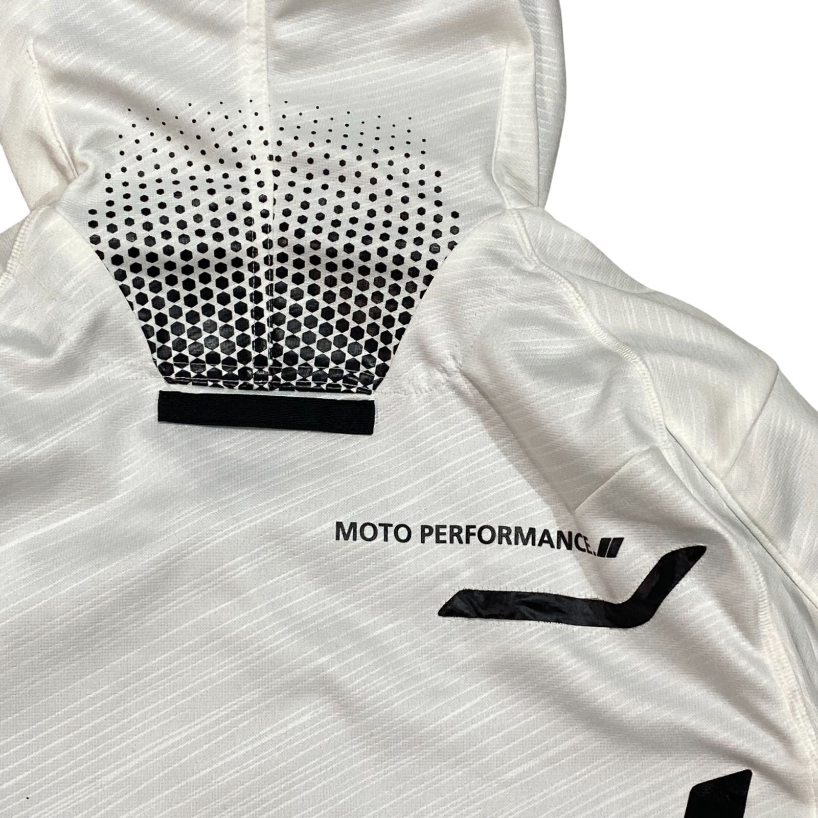 KUSHITANI フード付きジャケット L/LL ホワイト KUSHITANI クシタニ フード、パッド付 ライディングジャケット L