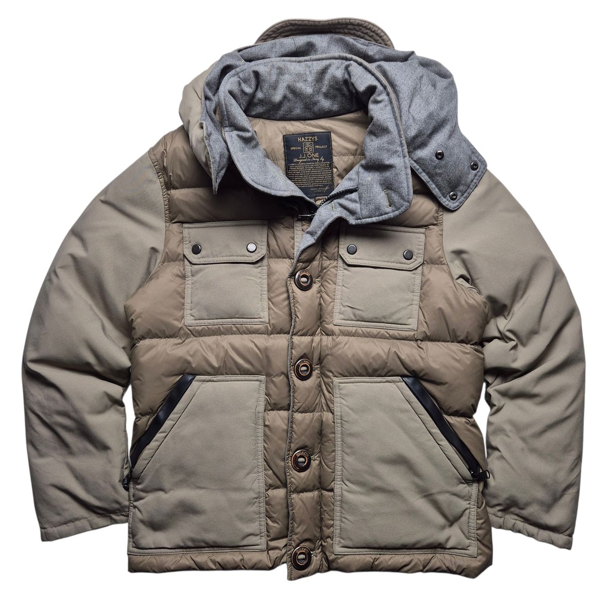 100 ヘジス グースダウン フーディーダウン