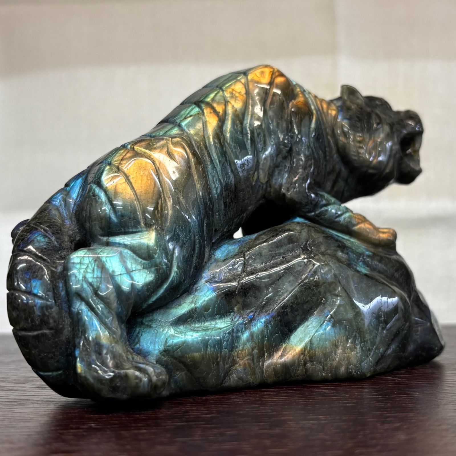 ラブラドライト＊九尾彫り物＊パワーストーン天然石 ラブラドライト＊九尾彫り物＊パワーストーン天然石 【公式通販】