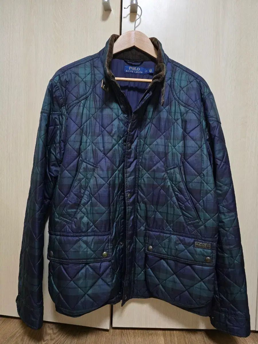 ポロラルフローレン バイカー キルティング ジャケット ブラックウォッチ