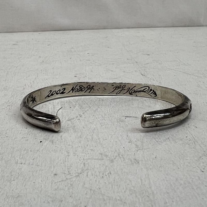 ビッグハンド ゴールドポイント 唐草 シルバー バングル メンズ