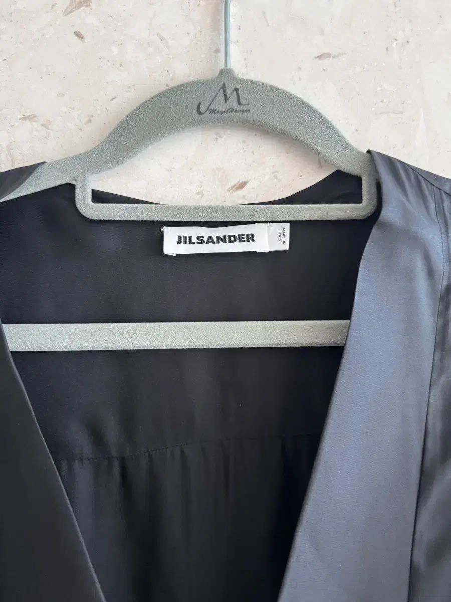 ジルサンダー JIL SANDER シルク レーヨン ブレンド シャツ ONE PIECE 36 ブラック