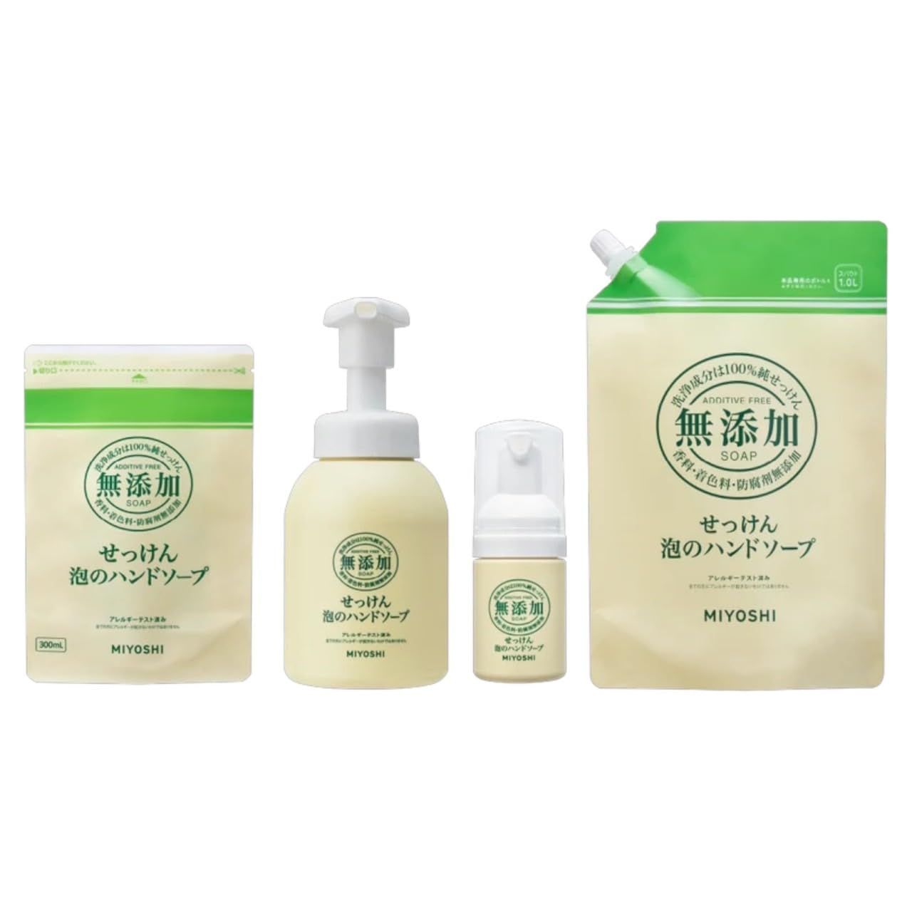 ミヨシ 無添加せっけん 泡のハンドソープ 本体 350ml + 詰め替え 大