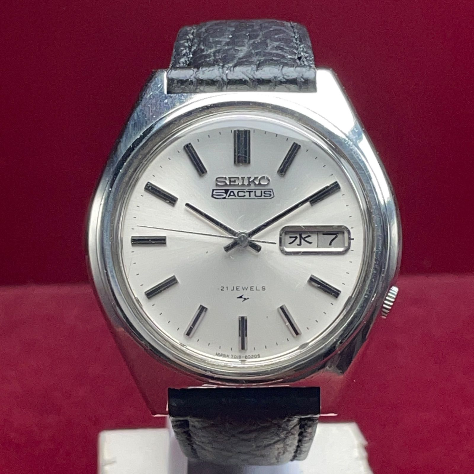 1979年製 SEIKO 5 ACTUS 自動巻 日本製 シルバー文字盤 ヴィンテージ