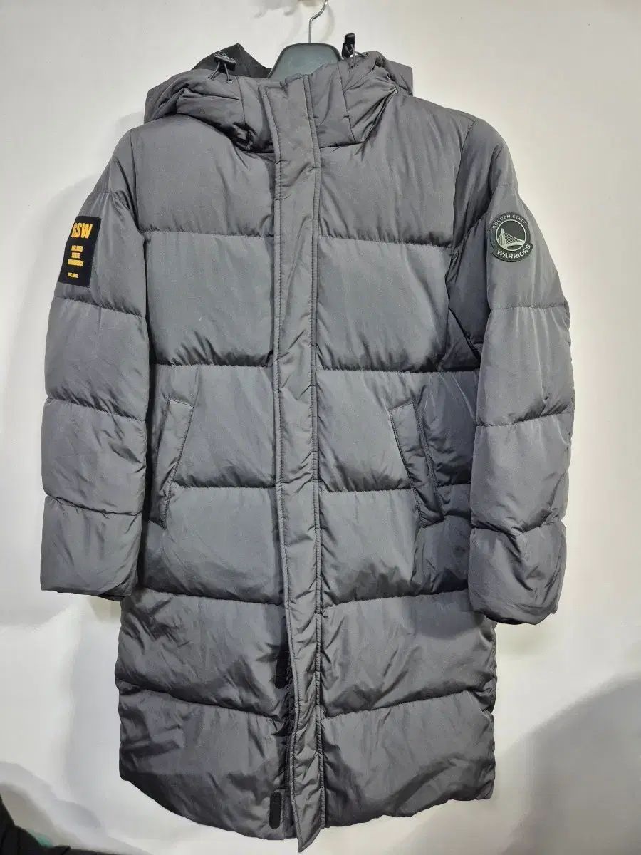 NBS ゴールデンステイト ウォーリアーズ ロングダウンジャケット グレー