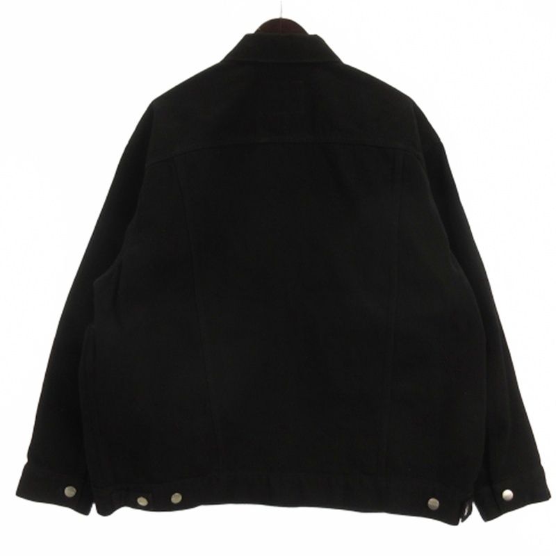 グラフペーパー デニム ジャケット GM251-30186RB ブラック 2 グラフペーパー Graphpaper Salvage Denim Trucker Jacket デニム