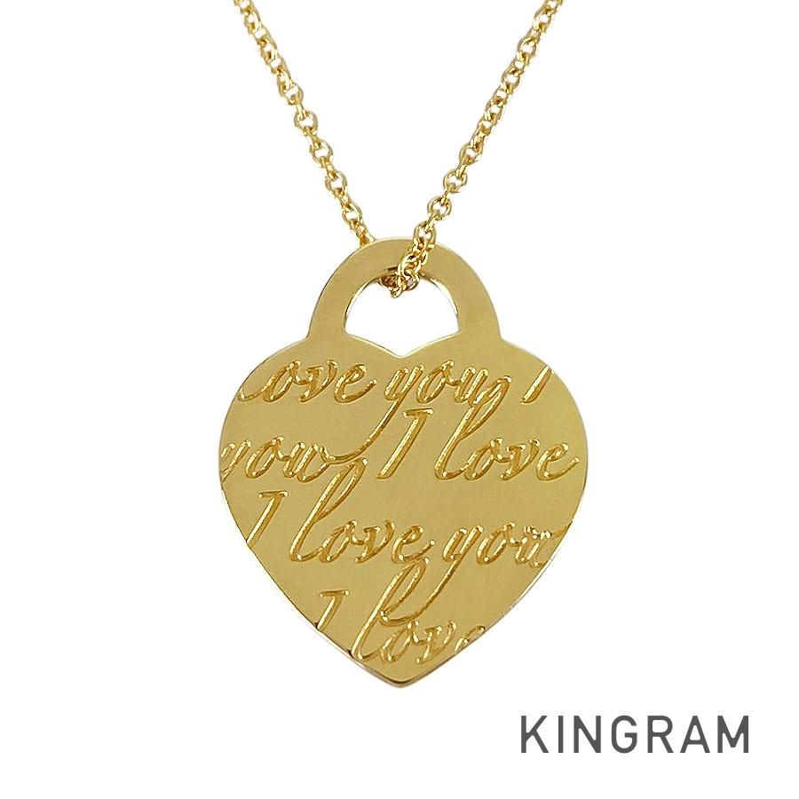 ティファニー TIFFANY-Co. ノーツ ハート K 18 YG ロングネックレス sss