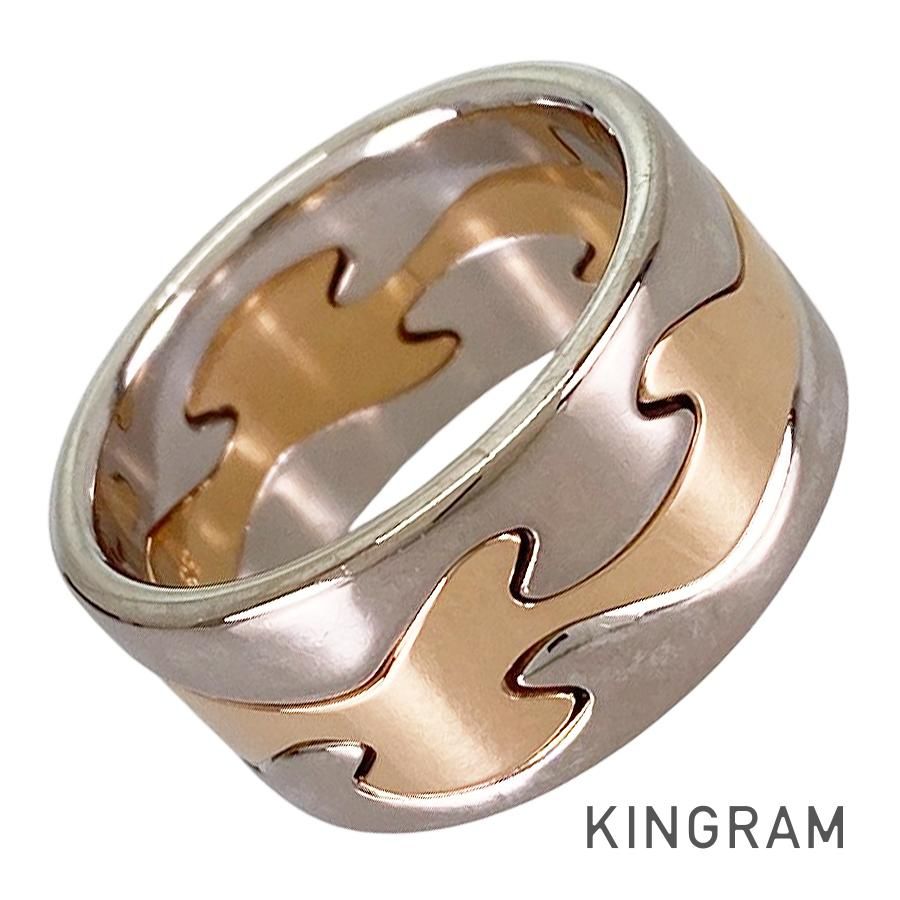 ジョージジェンセン Georg Jensen フュージョン K 18 WG 14号 54 リング sss