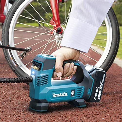 迅速に発送 マキタ Makita 充電式空気入れ18 V 米英仏バルブ-ボール浮き輪バルブ付 バッテリ充電器別売 MP 180 DZ ブルー d 728 abc 6