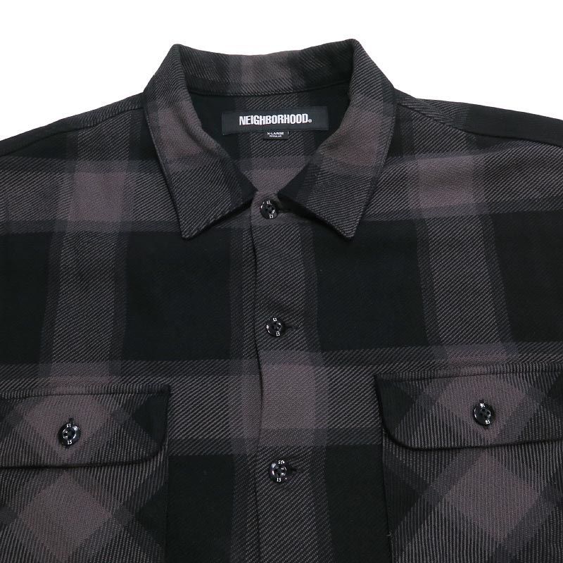 トップス NEIGHBORHOOD BUFFLO CHECK SHIRTS LS GRAY NEIGHBORHOOD