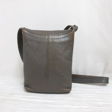 【中古】ヨーガンレール JURGEN LEHL レザー ショルダー メッセンジャー バッグ カーキ 深緑 斜め掛け 二層式 ヨーガンレール JURGEN LEHL レザー ショルダー メッセンジャー バッグ