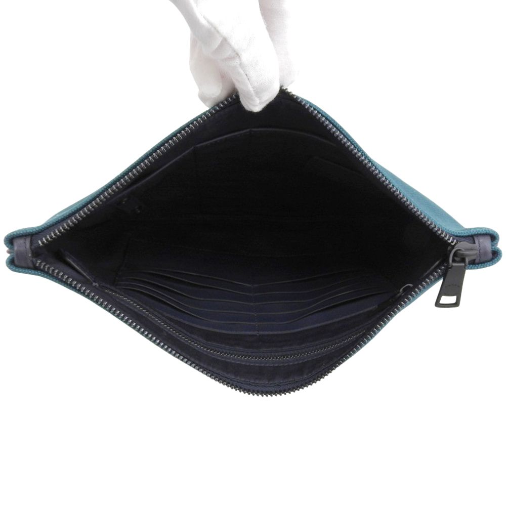 COACH コーチ キャンバス ロゴプリント クラッチバッグ メンズ