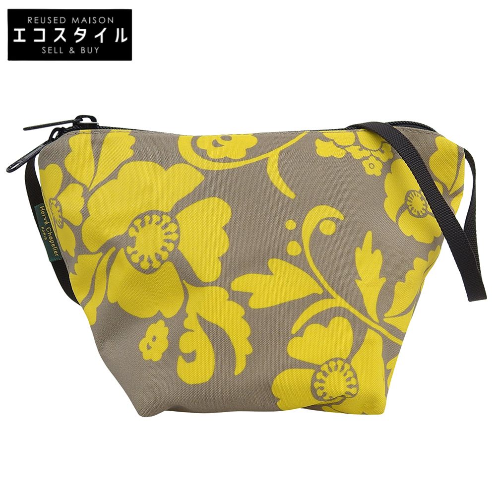 Herve Chapelier エルベシャプリエ ナイロン 舟型 ショルダーバッグ S レディース アラベスク マスティック ゴールド 2885 F