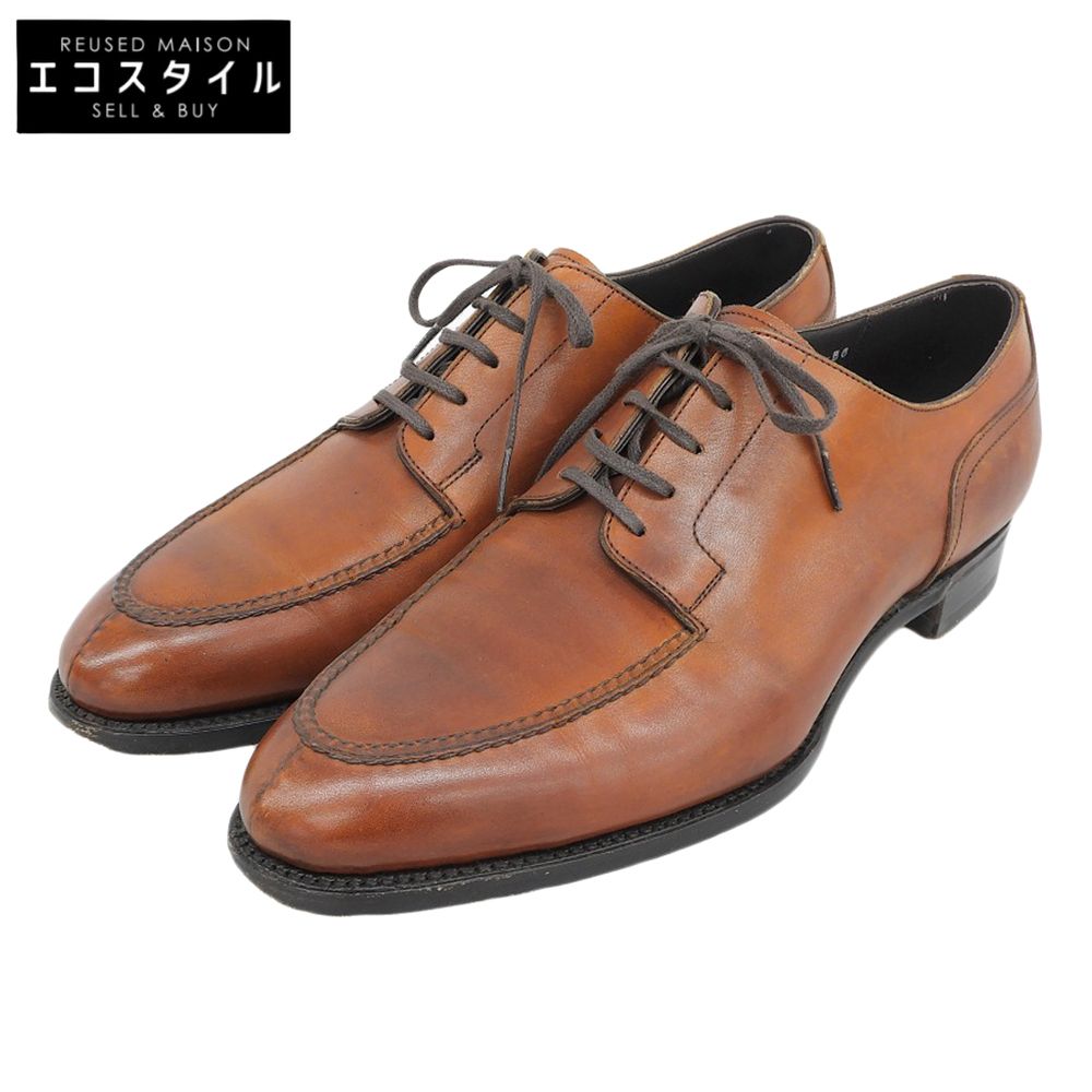 三陽山長 サンヨウヤマチョウ 柔三 Uチップ レザーシューズ メンズ ブラウン 8 R 2010