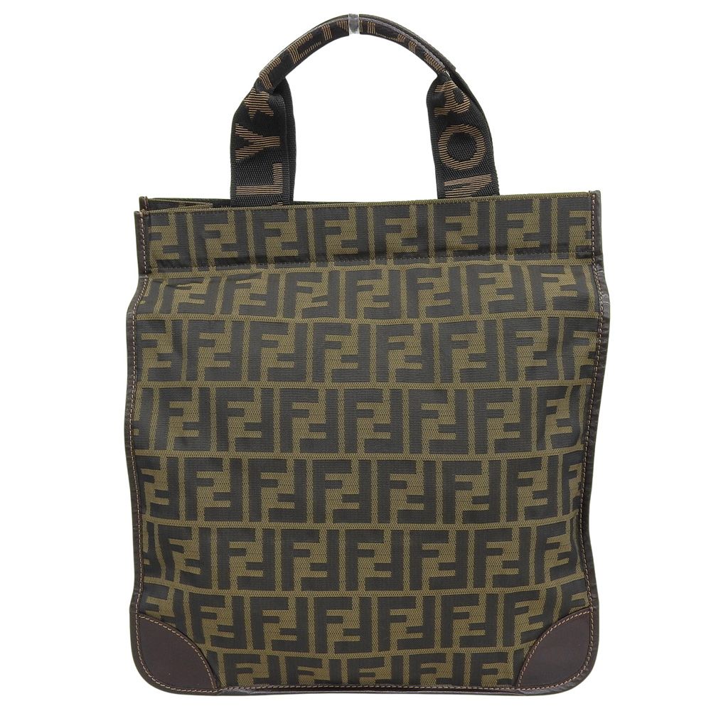 FENDI フェンディ ズッカ柄 ナイロン トートバッグ レディース