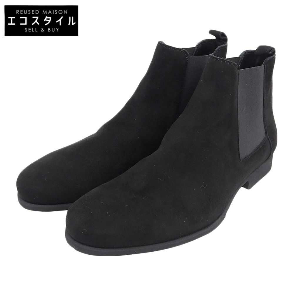 フェランテ JUST カウスエード ヴィブラム社製 ソール サイドゴアブーツ メンズ 黒 6 1|2 JUSTS-BL-6 010ラスト 6.5