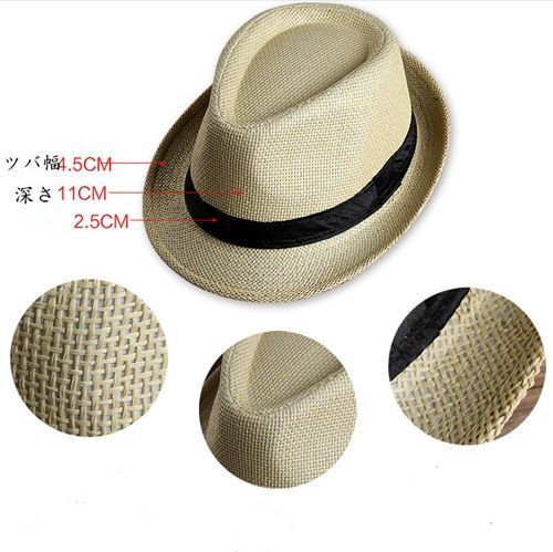 新品 麦わら帽子 ストローハット 即納 パナマ帽 大人用 メンズ