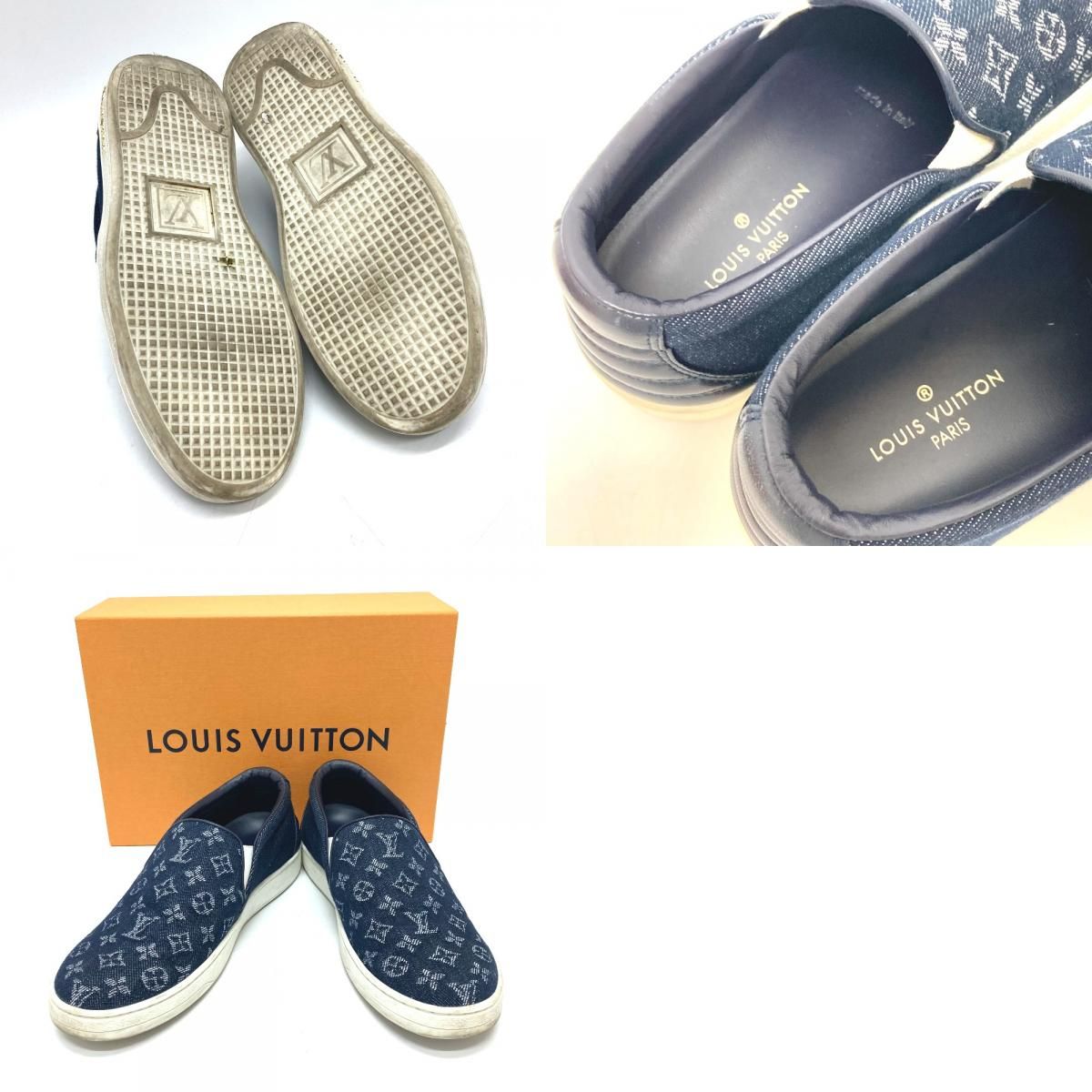 LOUIS VUITTON ルイヴィトン スリッポン モノグラムデニム モノグラム 