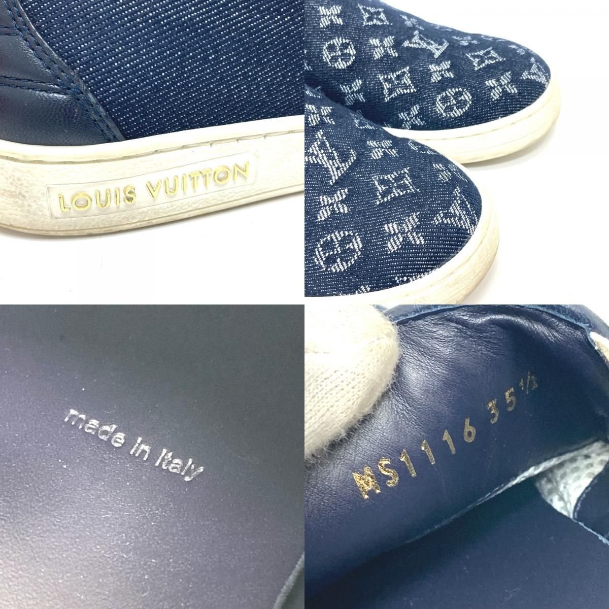 LOUIS VUITTON ルイヴィトン スリッポン モノグラムデニム モノグラム 