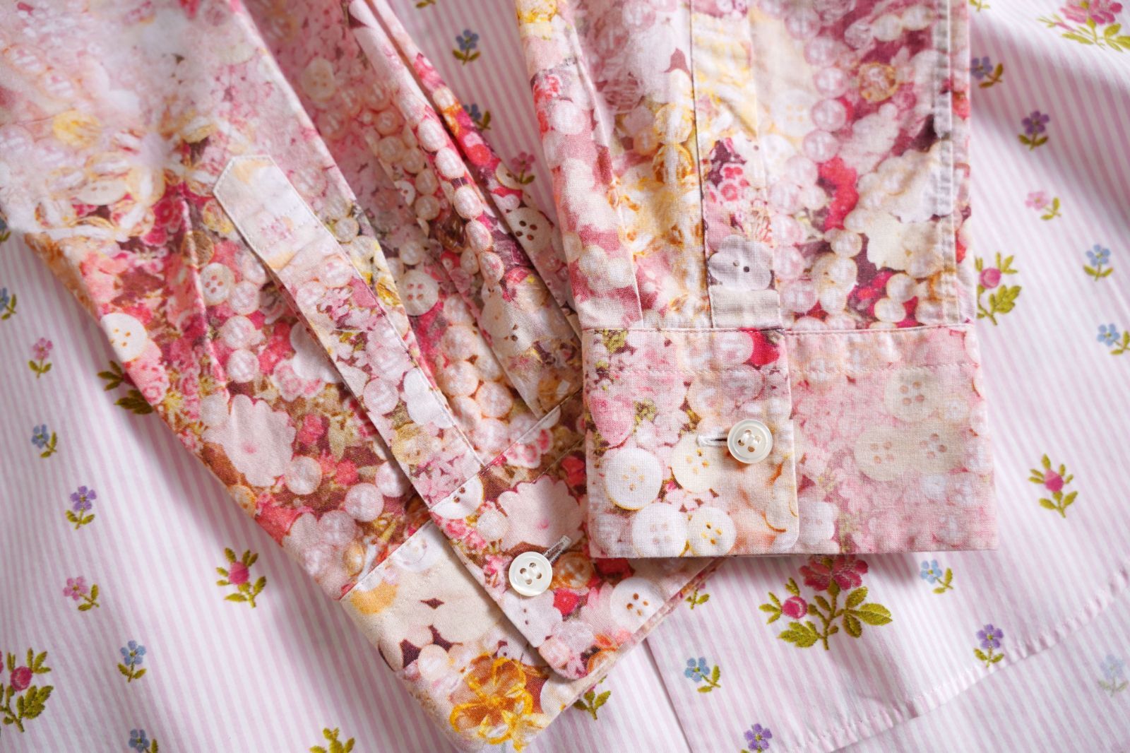 トリココムデギャルソン フリルシャツ ストライプ 変形 半袖 トリコ