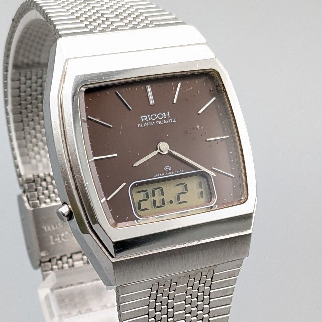 Digital Watch Ricoh x 0 28.3mm Used 32.8mm Analog Quartz RICOH 