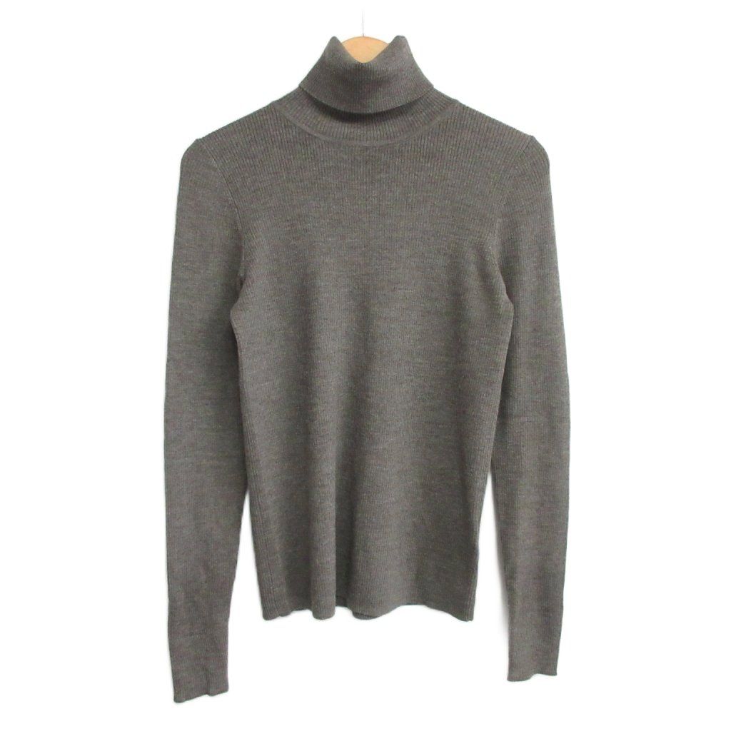 アパルトモン ドゥーズィエムクラス L Appartement CLASSE 21 AW Rib T|N Knit ニット セーター タートルネック ウール フリーサイズ グレー