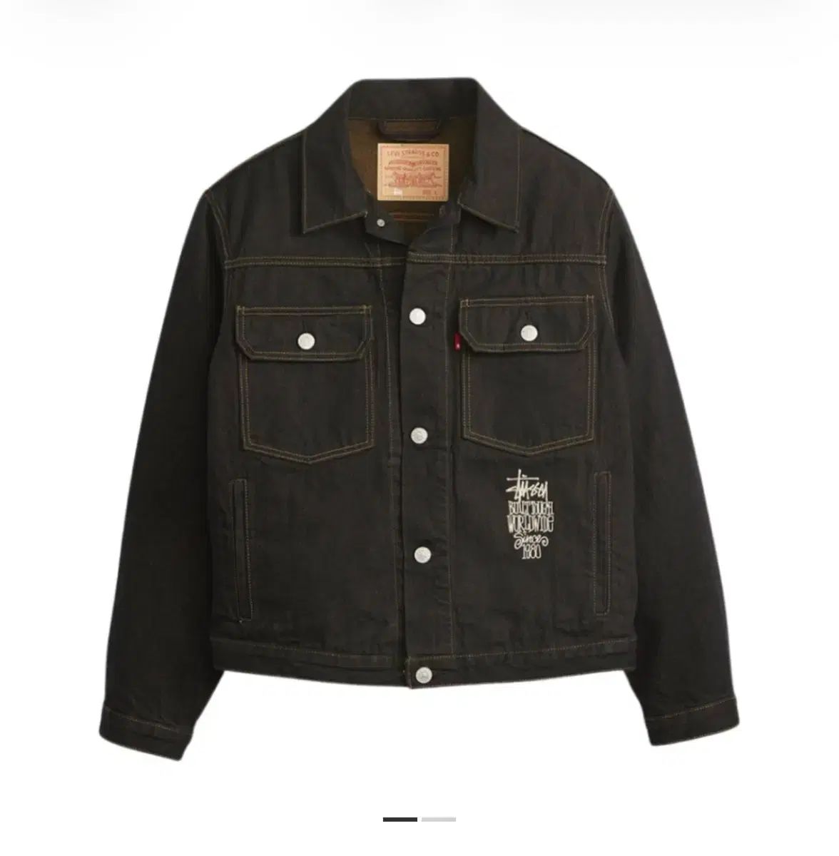 リーバイス® x STÜSSY デニム トラッカージャケット ブラック