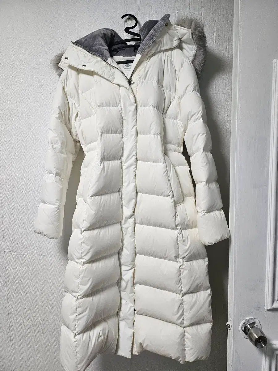 デサント レディース ダウンジャケット ロング丈 白 ファー フード