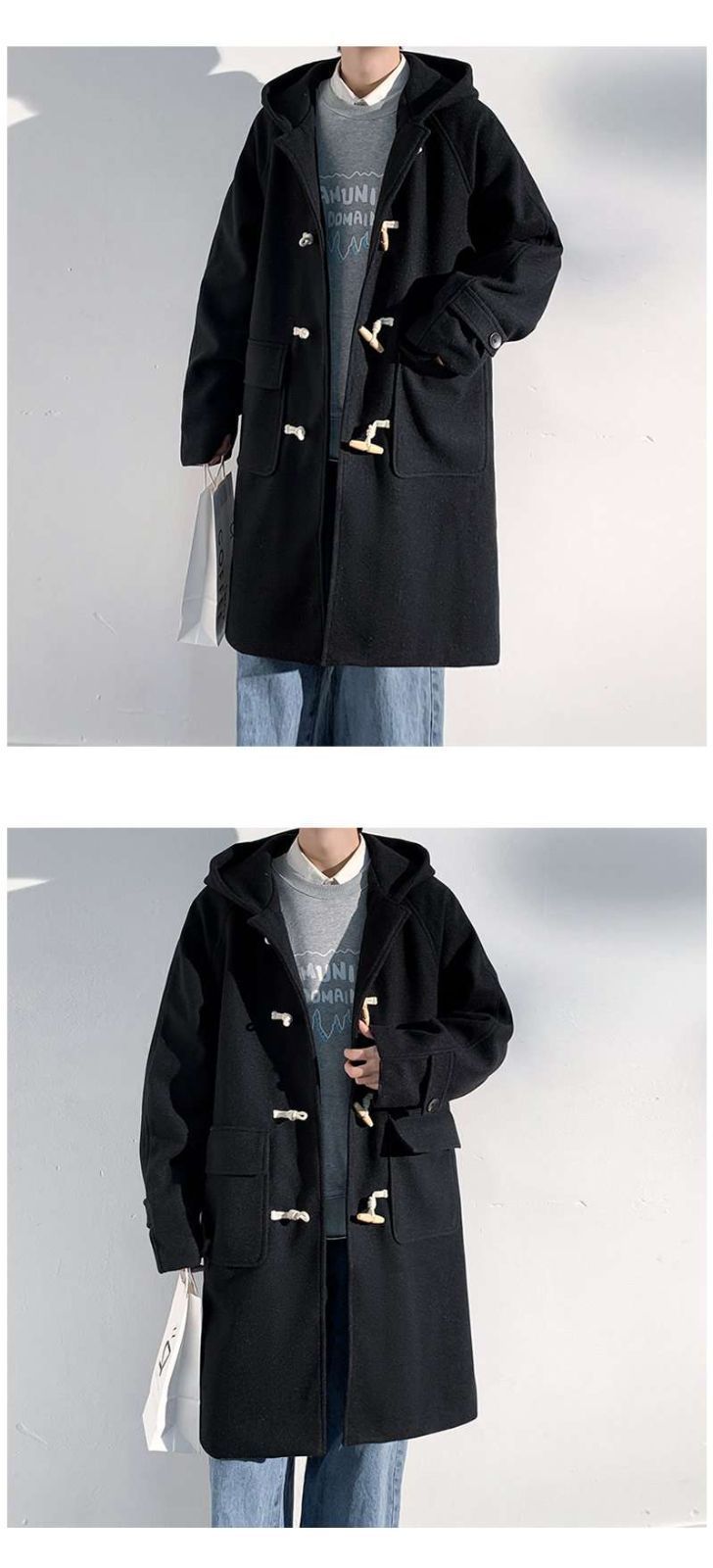 裏起毛 ダッフルコート メンズ 冬 スクールコート 厚手コート 学生服 制服 男子 コート 裏ボア 暖かい ロング丈 無地 アウ 新品 裏起毛 ダッフルコート メンズ 冬スクールコート 厚手コート 学生