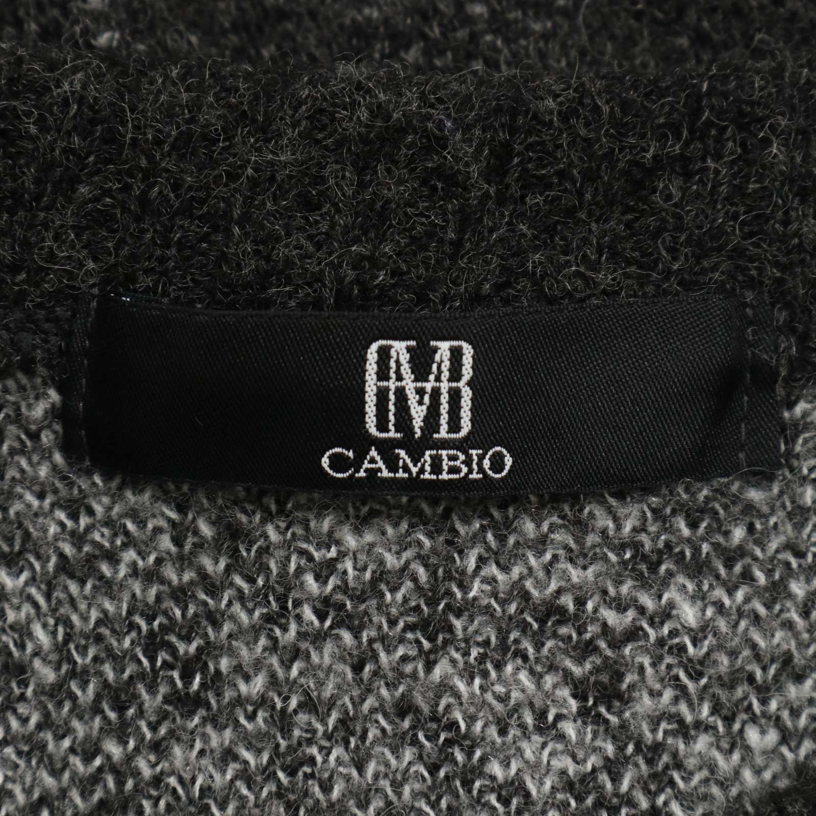 CAMBIO カンビオ 秋冬 ウール混☆ 星柄 スター セーター ニット Sz.S 