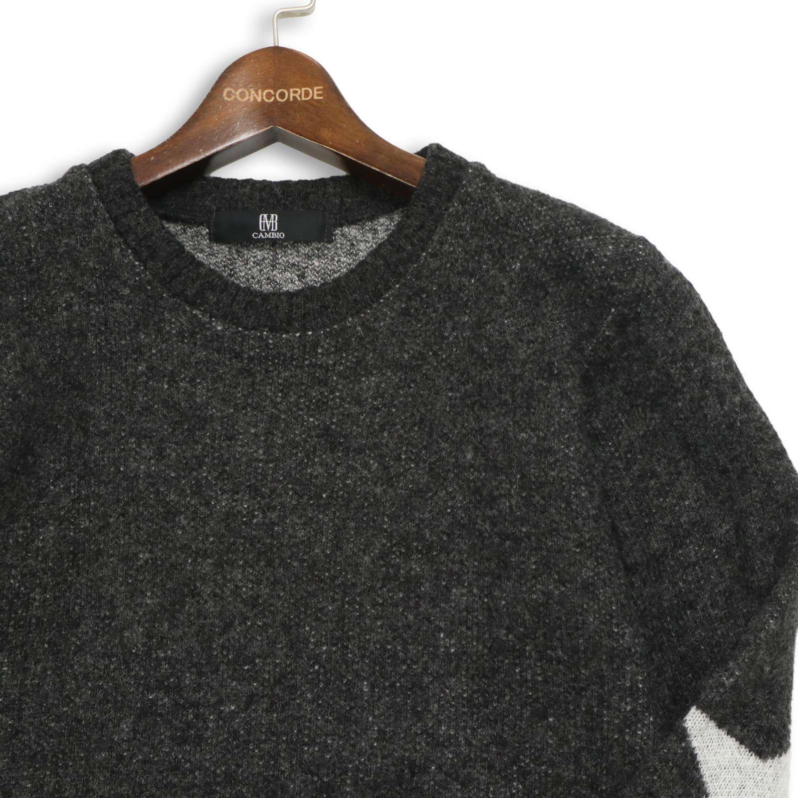 CAMBIO カンビオ 秋冬 ウール混☆ 星柄 スター セーター ニット Sz.S 