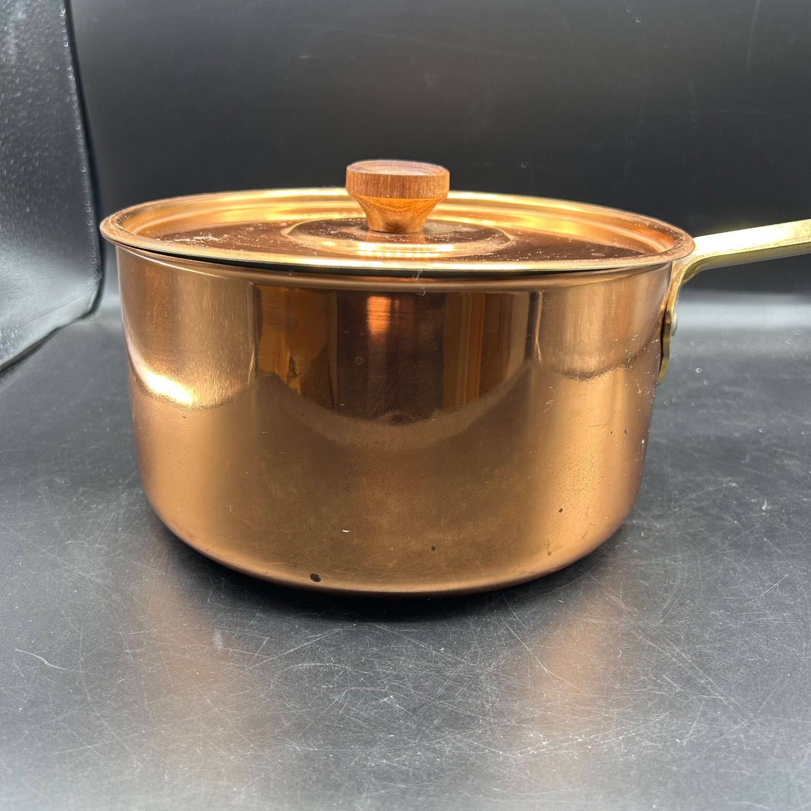 SV COPPER WARE 銅製片手鍋 21cm M》COPPER ORIGINAL 銅製 片手鍋 21cm 蓋付き カッパー 鍋