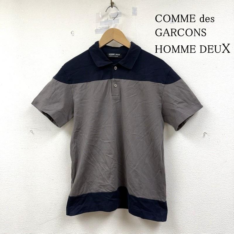 コムデギャルソンオムドゥ カラー ブロック デザイン ポロシャツ